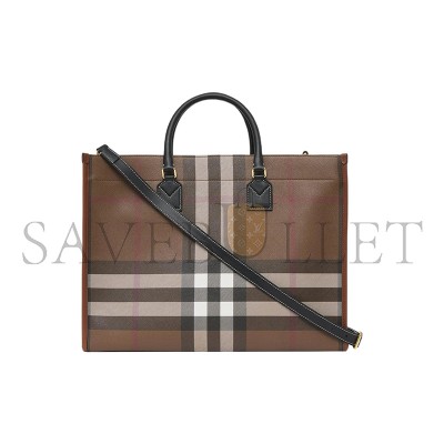 BURBERRY FREYA MEDIUM CANVAS TOTE BAG 80523311 (40*30*16cm)